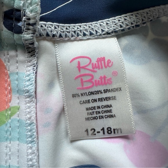 Ruffle Butts | Fruit Fiesta One Piece Rash Guard | Size 12-18 Months - Picture 7 of 8